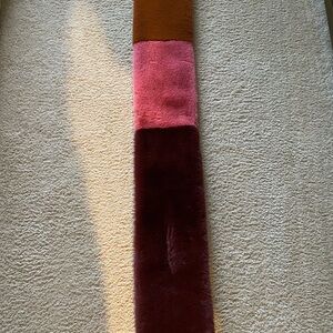 Color Block Faux Fur Scarf